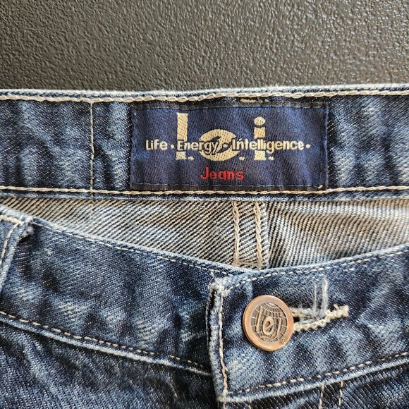 VTG Y2K LEI Flare Jeans Boot Cut Button Fly Bell Bottoms Juniors 9 30x30 EUC - Picture 7 of 12